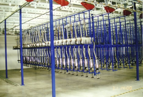 Puffersystem / Verteilsystem (Hängware - Bsp. Automotive); Foto: golz fördertechnik, Deutschland