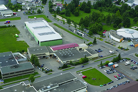 TIXIT Bernd Lauffer GmbH & Co.KG, Luftbild vom Firmensitz in Villingen- Schwenningen in Baden-Württemberg,
Deutschland